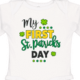 thumbnail image 4 of Inktastic My First St Patrick's Day with Shamrocks Boys or Girls Long Sleeve Baby Bodysuit, 4 of 5