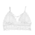 thumbnail image 5 of Cathalem Comfort Padded Underwire Bra Lift Up Add One Cup Wavy Wireless Full Coverage Padded Smoothing No Underwire Comfort V Neck Bralettes with Support,White L, 5 of 5