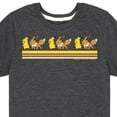 thumbnail image 3 of Pokémon - Pikachu Eevee Friends Retro Stripe - Youth Short Sleeve Graphic T- Shirt, 3 of 5