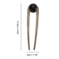 thumbnail image 4 of Accesorios para el cabello en forma de U, 1 pieza de pinza para el cabello, 4.53"x1.18" color gris oscuro transparente, 4 of 5