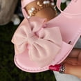 thumbnail image 6 of KEGIRLOM Women's Casual Versatile Cool And Stylish Beach Shoes Flat Bow Open-Toe Spring And Summer Style Comfortable And Versatile Low-Heeled Shoes. Pink 8.5, 6 of 9