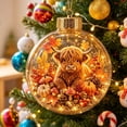 thumbnail image 2 of 2026 Christmas Home Party Decoration Fall Ornament Forest Wildlife In Glass Ball Hanging Ornament Pumpkin Maple Leaf Thanksgiving Christmas Tree Decor Christmas Celebration Party Supplies, 2 of 7