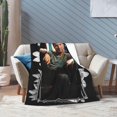 thumbnail image 6 of Jeremy Renner Blanket Flannel Soft Throw Blankets for Bedroom Livingroom Sofa Home 40"X30", 6 of 6