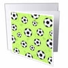 Cute Green Soccer Star Print 6 Greeting Cards with envelopes gc-110760-1