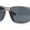 Slate - Black, variant on Classic Mens Sport Horn Rim Plastic Rectangular Sunglasses Matte Black - Black