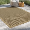 thumbnail image 2 of JERFIT 7x10 Indoor Outdoor Rug, Natural Jute Look Area Rug, Reversible Low Profile Flatweave, Easy Clean Polypropylene, for Patio Deck Poolside Living Room, 2 of 7