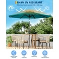 thumbnail image 5 of 9FT Outdoor Patio Umbrella with Double-Layer Vented Canopy, UPF 50+ UV Protection, 8-Rib Steel Frame, Crank & Tilt Mechanism, Detachable Pole, Backyard, Deck, or Poolside, 5 of 7