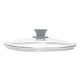 thumbnail image 1 of Tapa de repuesto para sartén de 36,7 cm con asa, para utensilios de cocina portátiles, borde de acero inoxidable transparente, tapa universal para mango gris, 1 of 8