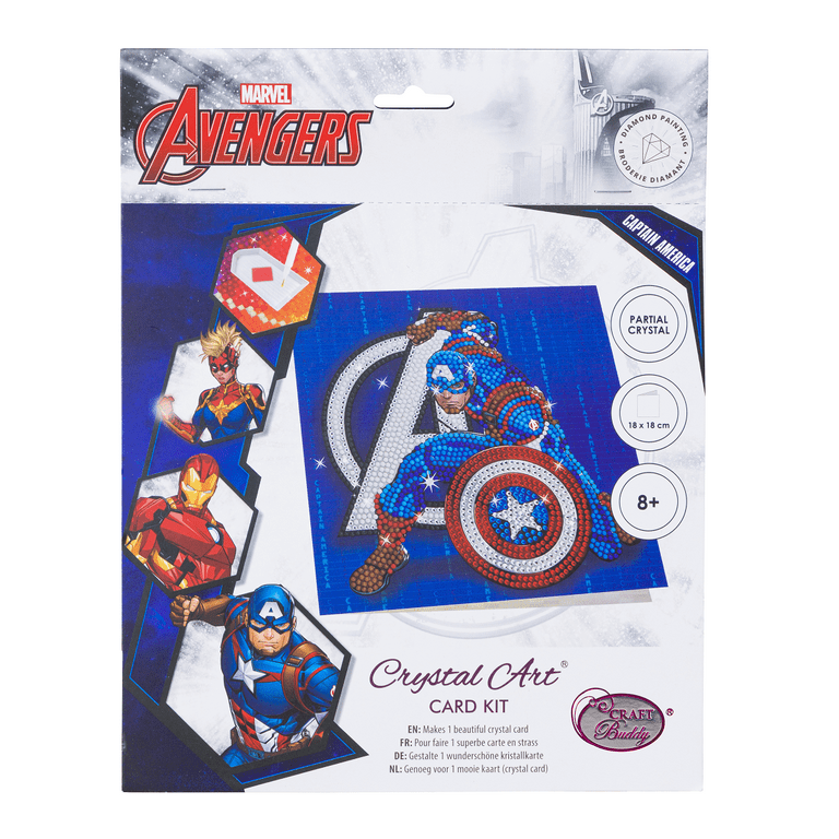 Craft Buddy 18cm DIY Crystal Art / Diamond Painting Card Kit - Marvel  Collection - Captain America 