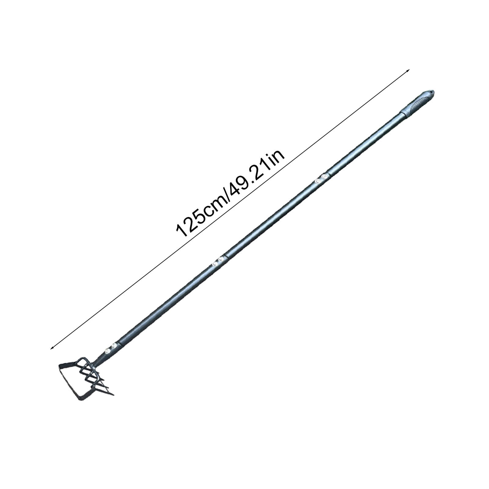 PPgejGEK Stainless Steel Weeding Rake for Gardening Long Handle 49.21 Inches Total Size Efficient Manual Cultivator Tool Sharp Blade Sturdy Construction Easy Assembly Outdoor Yard Work Essential