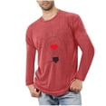thumbnail image 1 of Blusas y camisas de manga larga con cuello redondo para hombre, deportivas, fitness, hogar, pijamas estampados, camiseta de manga larga con cuello redondo, blusa de poliéster para hombre, 1 of 3