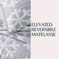 thumbnail image 5 of Snowflake Matelassé Reversible Twin / Twin XL Quilt Set with Shams, Grey / White, 5 of 6