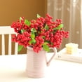 thumbnail image 5 of 8 Pcs Artificial Berry Stems Christmas Holly Berry Pick Red Spray Flower Bouquet Filler Floral Arrangement Bouquet Filler for Home Wedding Party Christmas Decoration (8, Red), 5 of 5