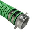 thumbnail image 3 of Gloxco Heavy Duty EPDM All Weather Suction Hose Assembly, Black Tube, Lime Green Helix, 3" Inside Diameter with Male x Female NPSM Pinlug Fittings Installed, 20 ft Length, 3 of 7
