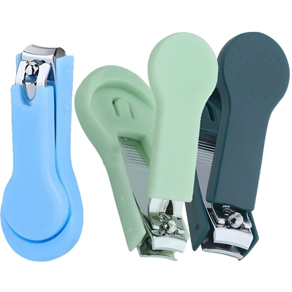 EXLEAF 3 Pcs Baby Nail Clippers, Compact Infant Nail Cutter with Rounded Edges, Safe Stainless Steel Trimmer for Newborns and Toddlers