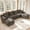 Brown, variant on Aenkyo 115" Corduroy U-Shaped Modular Sectional Sofa with 2 Ottomans, 4-Seater, Black
