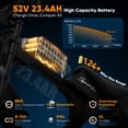 thumbnail image 6 of Movcan V70 Electric Bike for Adults, 750W 28MPH Electric Mountain Bike, 52V 23.4Ah, 20" Fat Tire, Full Suspension, Hydraulic Disc Brakes, Class 3,UL2849, 6 of 9