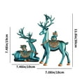 thumbnail image 3 of Beautynvta 2 Pcs Deer Statues, Resin Christmas Reindeer Sculpture, Deer Wine Cabinet Decorations, for Tabletop Home TV Stand Office Decor, 3 of 6