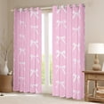 thumbnail image 2 of Manfei Cartoon Bowknot Child Black Out Curtains, Girly Pink Bow-tie Curtains Pack of 2 (42x63 Each), Kawaii Princess Bow Style Bedroom Curtains, Curtains and Drapes Decor, 2 of 6