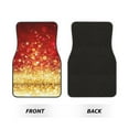thumbnail image 2 of Balery Red Gold Glitter Pattern 4-Piece Floor Mats, Heavy-Duty Rubber Liners, Anti-Slip Design, All-Season Automotive Protection, Vehicles, Cars, Trucks, and SUVs, 2 of 5