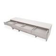 thumbnail image 5 of Michael Amini Marin 82"W Stainless Steel & MDF Media Cabinet in Greige Beige, 5 of 12