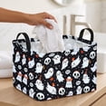 thumbnail image 5 of 1 Pack Collapsible Storage Bin Halloween Basket with Ghost Prints Fabric Storage Basket for Halloween Party Decor Trick Or Treat Candy Organization and Storage for Bathroom, 5 of 5