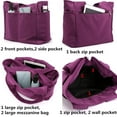 thumbnail image 4 of Multi Pocket Tote Shoulder Bag Multi-function Nylon Shoulder Handbag Travel Purse Bags For Women, 4 of 7