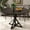 Black, variant on TROPOW 47 Inch Round Dining Table for 4, Farmhouse Kitchen Table with Sturdy Metal Base, Circle Wood Table for Dining Room, Living Room & Apartment