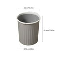 thumbnail image 4 of PPgejGEK Household Kitchen Trash Can 29.5x26x21.5cm/11.61x10.23x8.46in Bedroom Bathroom Large Lidless Press Ring Bin 13L Capacity Slim Space Saving Design Plastic Wastebasket White Gray, 4 of 9