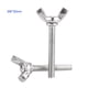 thumbnail image 2 of 5 pernos de mariposa de ala manual DIN316 de metal inoxidable plateado 304 M6 (M6*30), 2 of 2