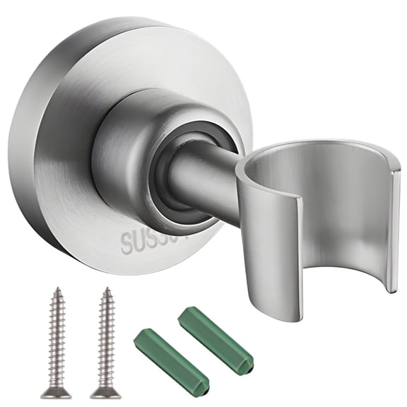 Shower Head Holder Wall Mount, 304 Stainless Steel, Adjustable, for Handheld Spray Wands, Durable Metal Construction, Easy Screw Installation
