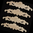 thumbnail image 2 of GUOOL 4 Pieces Retro Unpainted Wood Carved Decal Corner Applique Frame Furniture Decor L, 2 of 9