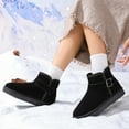 thumbnail image 2 of Quealent Toddler Boots Kids Boys Girls Winter Zipper Warm Faux Fuzzy Kid's Cozy Walking Ankle Boots Black for Size 4.5, 2 of 9