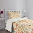 thumbnail image 3 of Ambesonne Retro Quilted Bedspread Set 2 Pcs, Flowers Singing Birds, Twin Size, Multicolor, 3 of 5