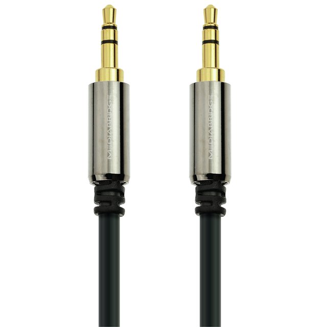 Cable auxiliar macho Mediabridge de 3,5 mm (4 pies) para auriculares, altavoces, estéreos de automóvil y más