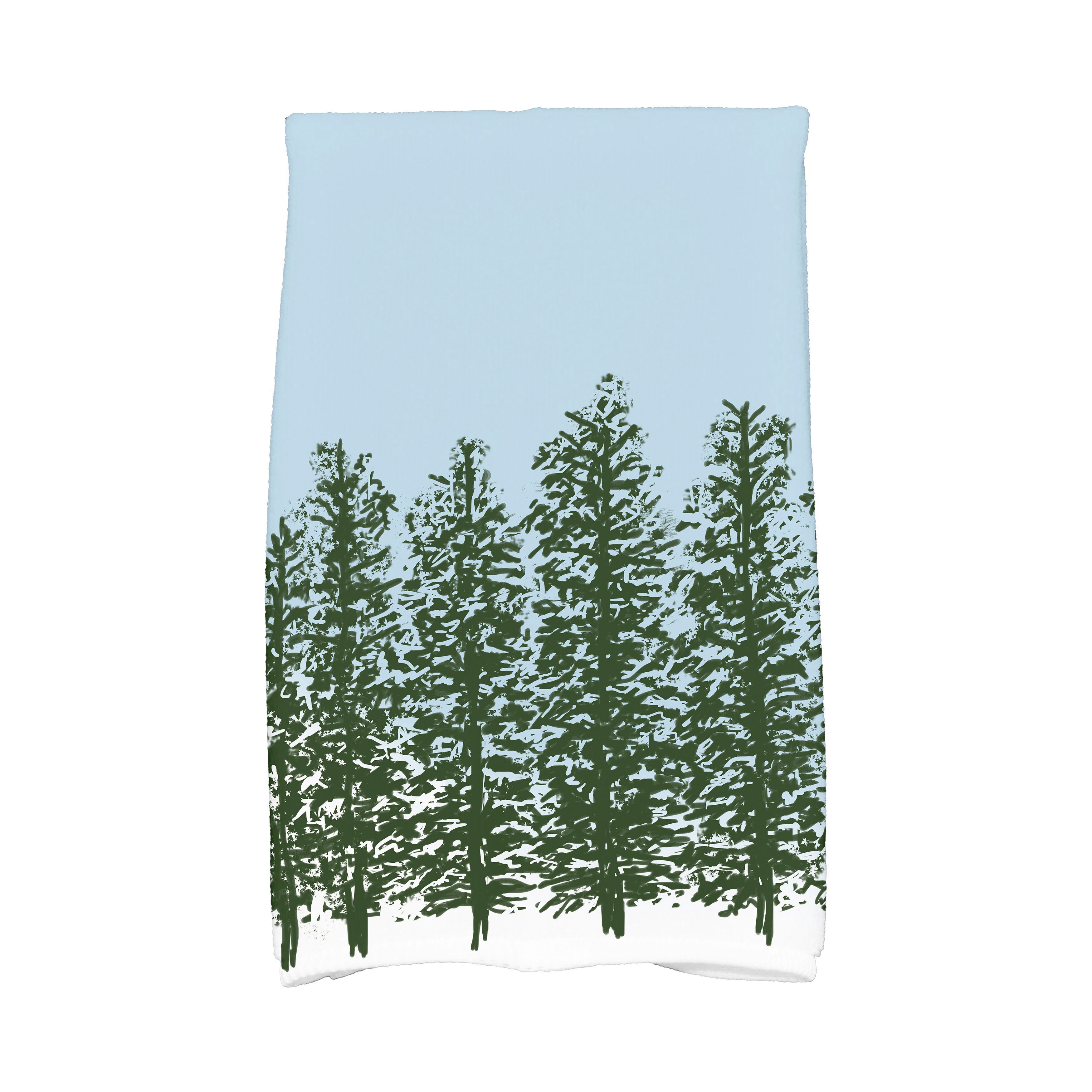 Holiday Essence Hidden Forrest Floral Print Kitchen Towel