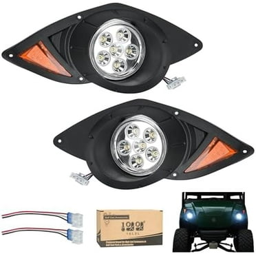 Golf Cart Head Light Kit for YAMAHA Drive G29 2007-2016 Gas or Electric Golf Cart - Front Driver Side and Passenger Side  12V Headlights Light Kit Assembly, 3Pin Connector Included