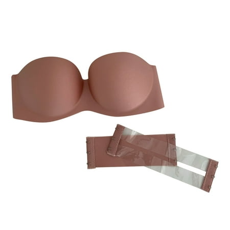 

Fabiurt Women s Bra Women s Comfortable And New Strapless And Strapless Gathering Bra With A Beautiful Back Pink
