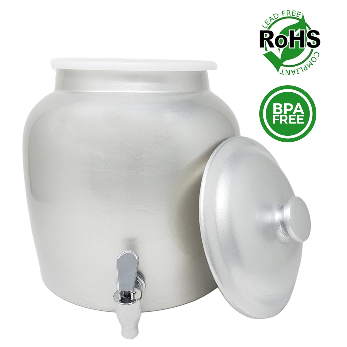 Premium LeadFree Porcelain Beverage Dispenser With Matching Lid 2.5