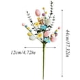 thumbnail image 3 of Plastic Daisy Eucalyptus and Painted Egg Spray, Easter Artificial Flower Arrangement, Home Table Centerpiece Decor, 44x12cm Colorful Plastic Stems, for Living Room Bedroom Party Decoration, A, 3 of 6