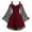 Red, variant on Jsaierl Renaissance Costume for Women Vintage Medieval Elegant Gothic Maxi Dresses Cosplay Party Steampunk Ball Gown Chemise Dress