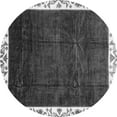 thumbnail image 1 of Ahgly Company Indoor Round Abstract Gray Modern Area Rugs, 5' Round, 1 of 4