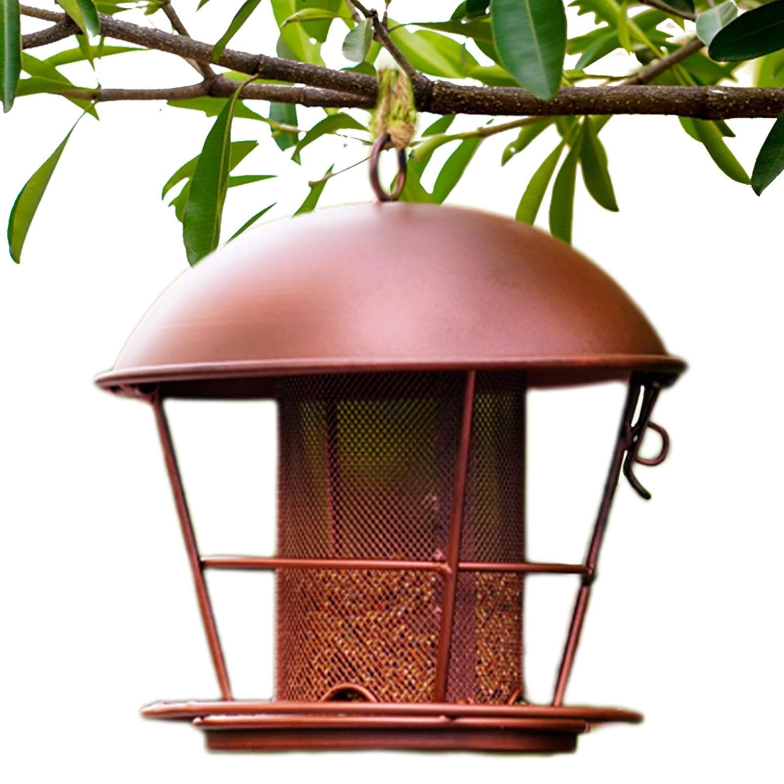 Copper Tube Wild Bird Feeder with Secure Installation Kit for Garden Yard Decoration and Squirrel