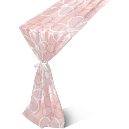 

Hyjoy Table Runner Flowers Pink Machine Washable Non-Slip Farmhouse Table Runners for Dinner Party Holidays Home Decor 13 x 70 Inch