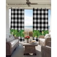 thumbnail image 6 of St. Patrick's Day Kitchen Curtains Lucky Shamrock Grasses Black White Plaid Cafe Short Curtains for Bathroom Blackout Window Curtain Small Window Treatment Drapes for Bedroom Living Room 27.5"x39"x2, 6 of 9