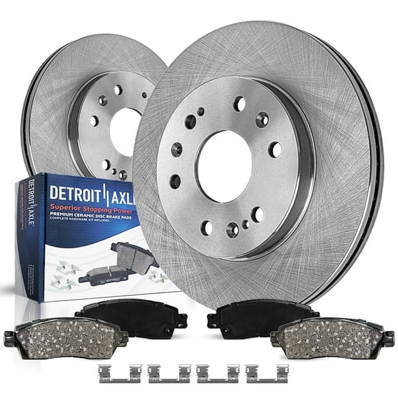Detroit Axle - Front Disc Rotors Brake Pads for Chevrolet Silverado GMC Sierra Suburban Express Yukon XL 1500 Avalanche Tahoe Cadillac Escalade: 12.99 inch Front Rotor