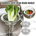 thumbnail image 5 of Swan Drain Basket Drain Rack Dry Wet Separation Hook Garbage Filter Basket' I9N4, 5 of 9