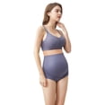 thumbnail image 3 of Baywell Women's Over The Bump Maternity Panties High Waist Full Coverage Pregnancy Underwear Blue 88-126.5LBS, 3 of 6