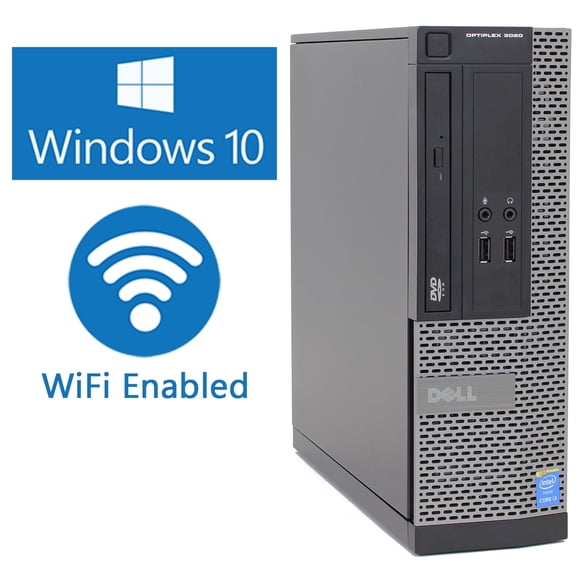 Dell Optiplex 3020 SFF Business Desktop, Core i3, 8GB, 250GB HD, DVD, Refurbished