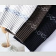 thumbnail image 5 of YueHuiYing Men's Casual Fashion Cardigan Half Stand Collar Patchwork Knitted Cardigan Loose Sweater Loose Outerwear, 5 of 7